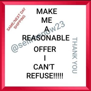 No reasonable offers will be refused